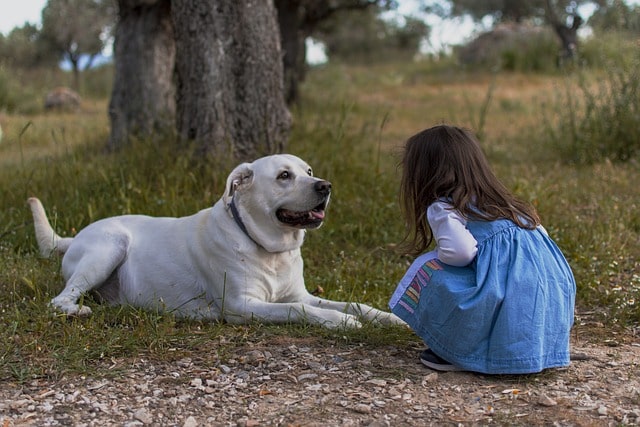 Sarah with her dog